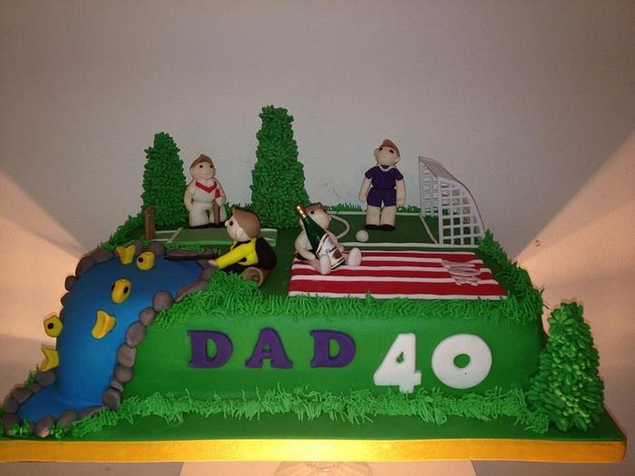 Sports fan birthday cake