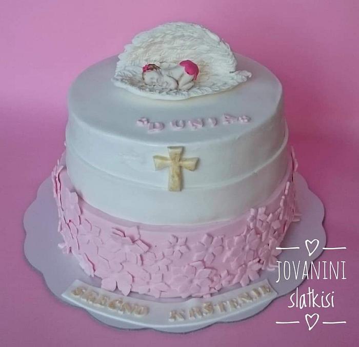 Cristening cake for baby girl