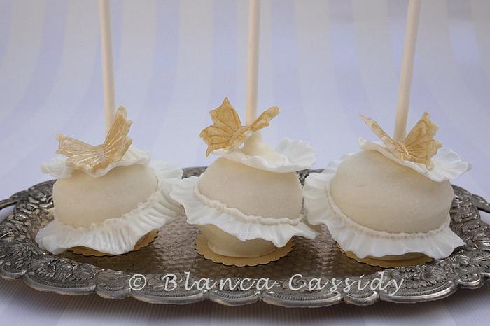 Beautiful Butterfly and Ruffles Cake Pops