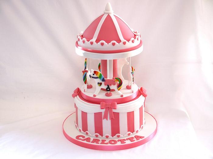 Pink Carousel Cake!