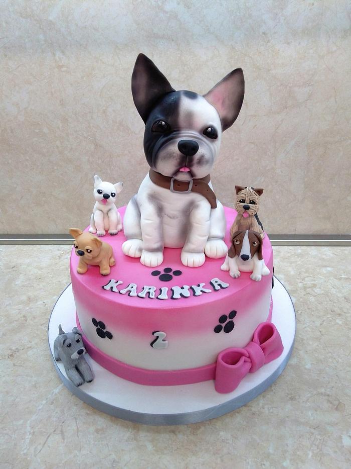 Cake with bulldog