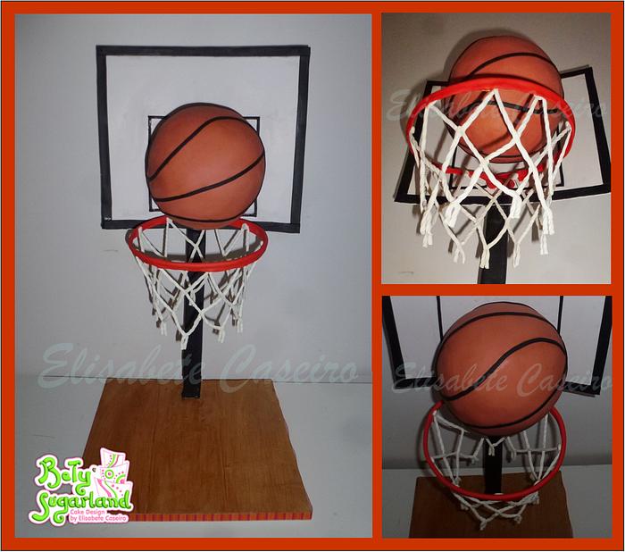 Basketball cake (gravity defying)