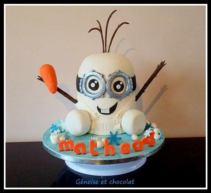 Olaf/ Minion cake