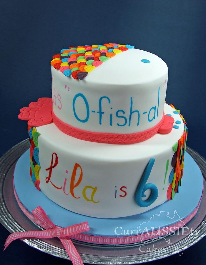 "It's O-fish-al" birthday cake