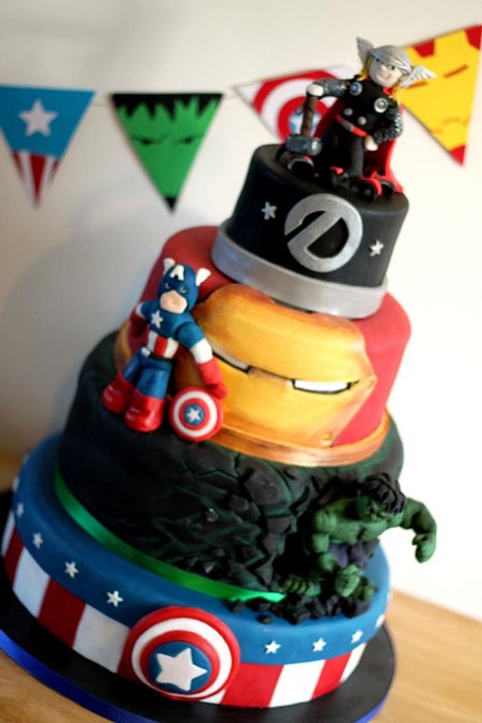 Avengers 30th birthday cake 