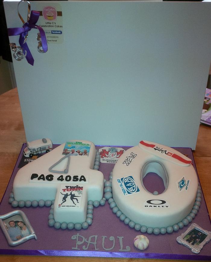 40th birthday cake for a man
