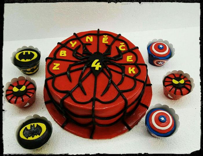 Spiderman and the superheros cupcakes