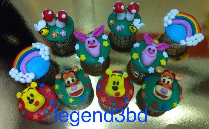 wennie pooh cup cakes 