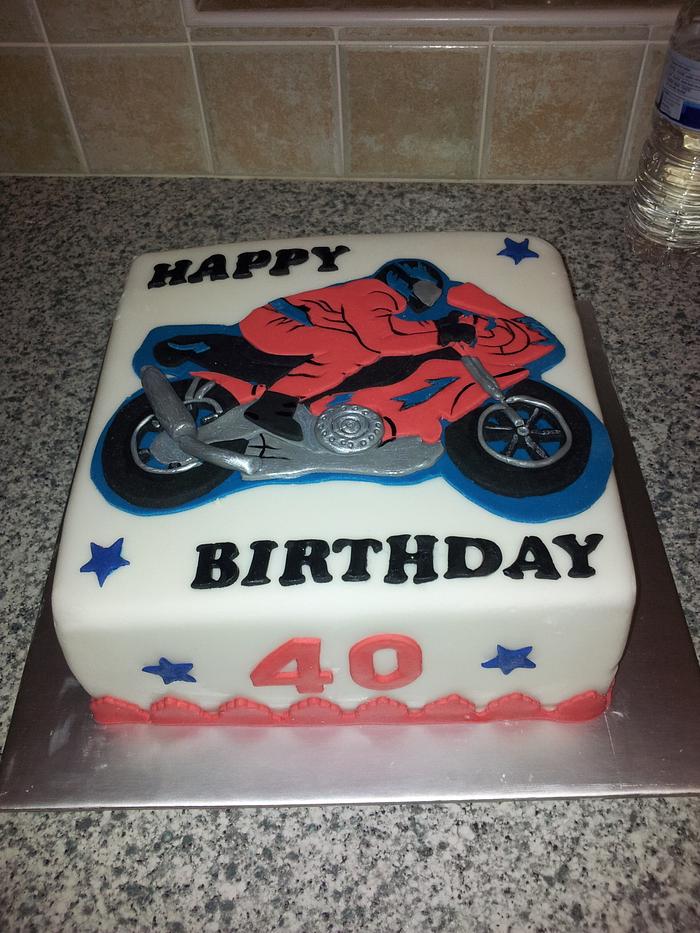 Motorbike birthday cake...