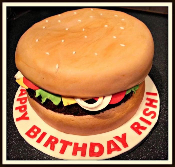 Hamburger novelty cake