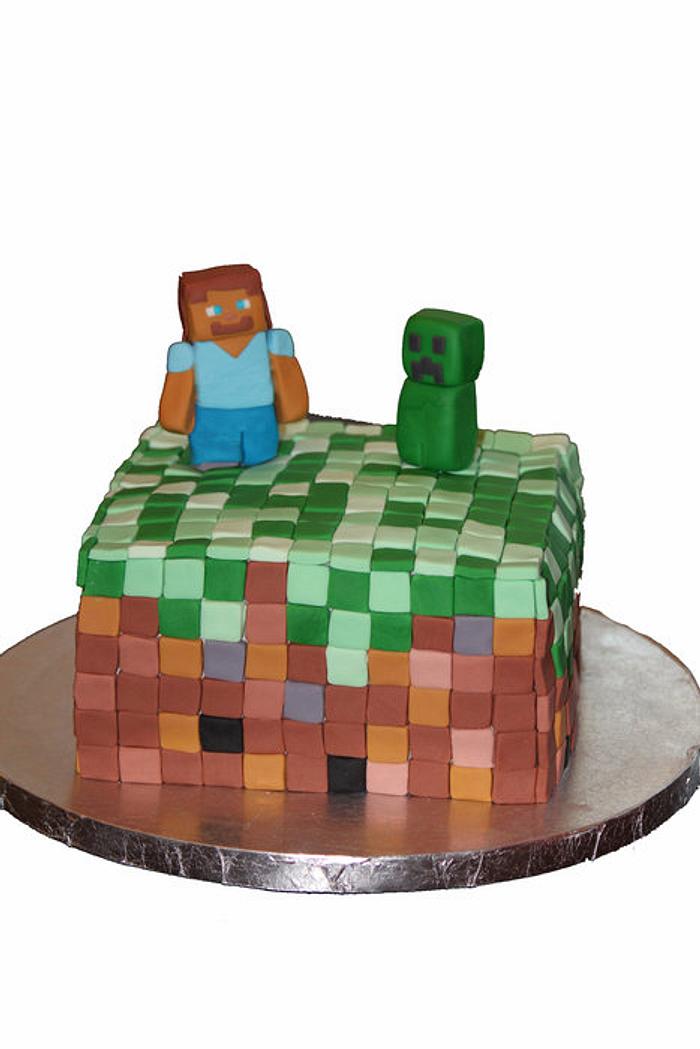 Mindcraft Herobrine custom creative birthday cake design w… | Flickr