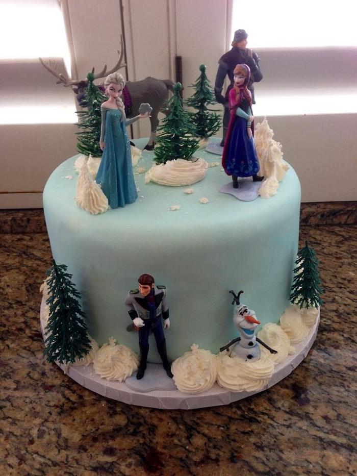 Frozen theme cake