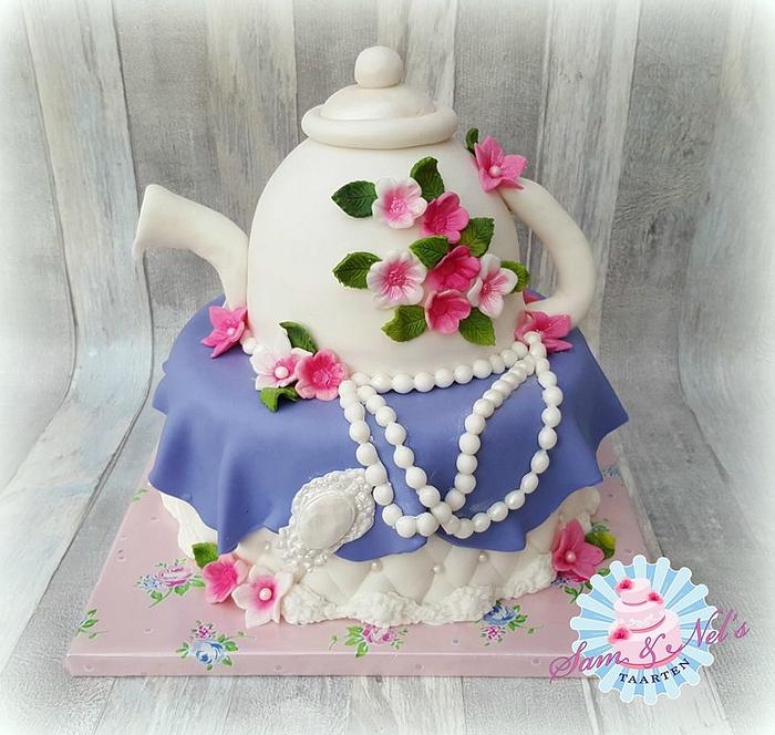 High tea party cake
