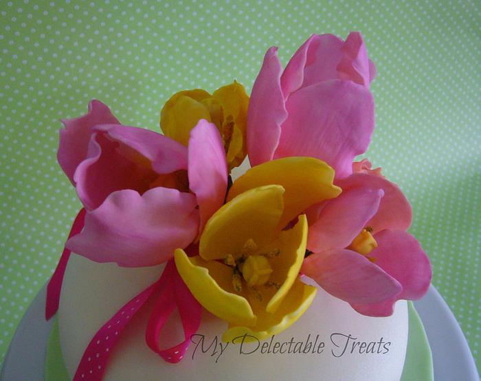 Sugar Tulips for Dita's 50th Birthday