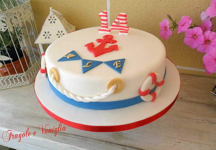 Nautical birthday cake