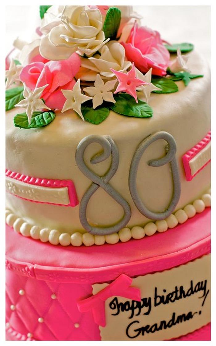 Pearls, Roses and Pink 80th Birthday