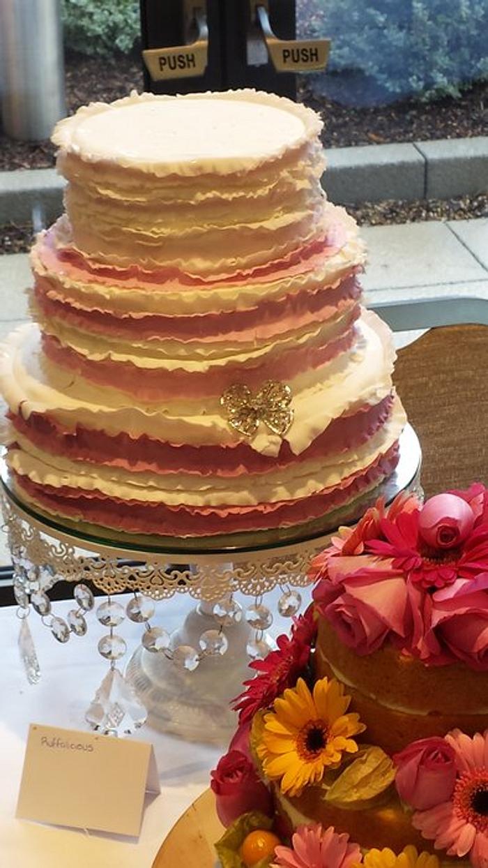 Ruffalicious wedding cake
