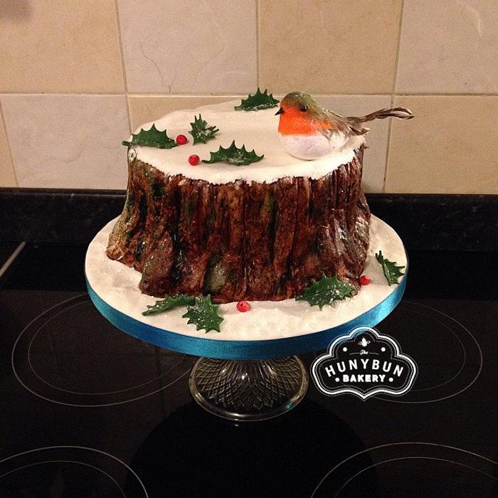 My Tree Stump Christmas Cake