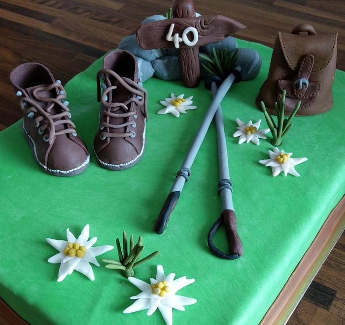 Mountaineer cake topper