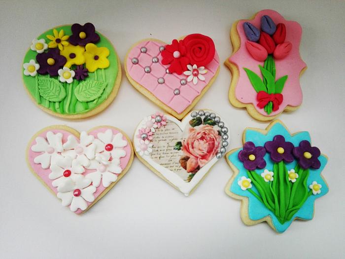 Flower spring cookies