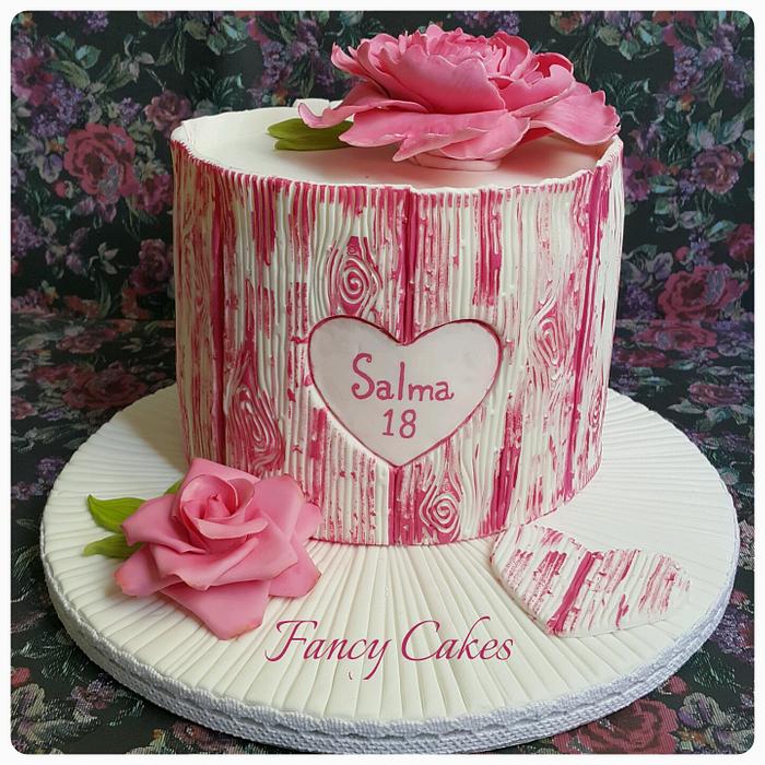 Painted wood effect Cake