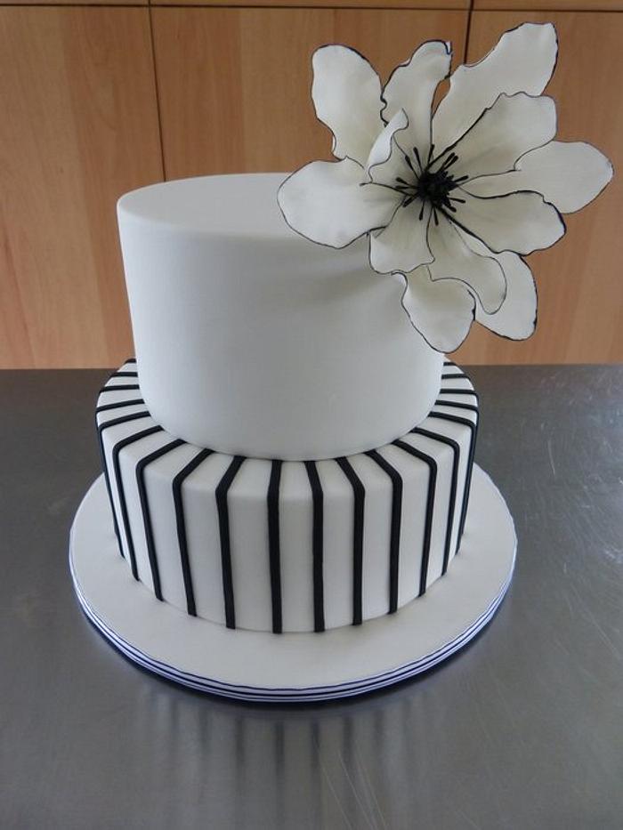 Pink & White Flowers Birthday Cake- Online Cake Order in Lahore