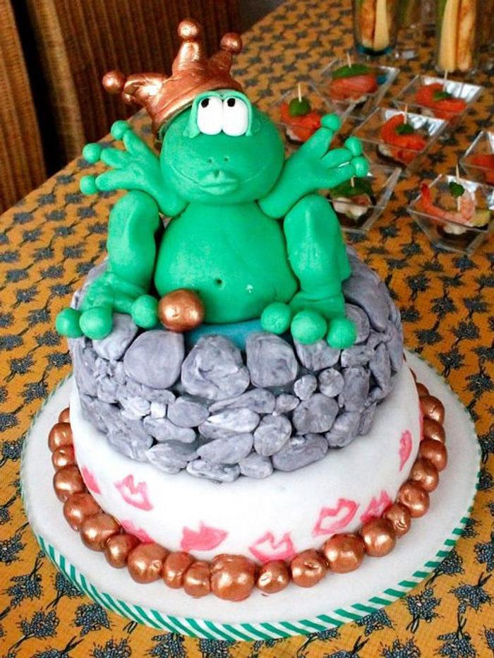 Frog King themed cake