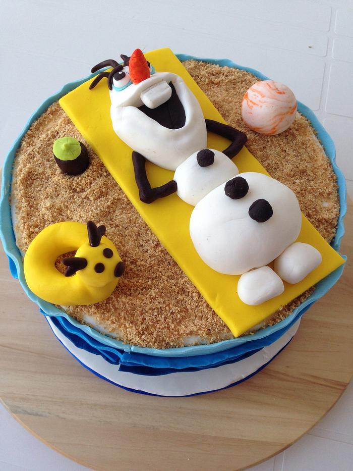 Olaf In Summer Cake
