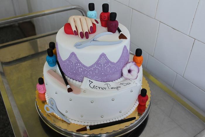 Nail art cake!