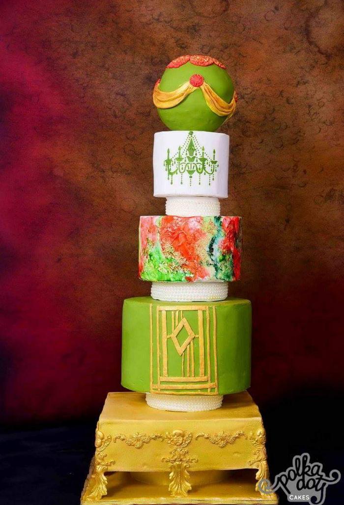Moroccan inspired wedding cake