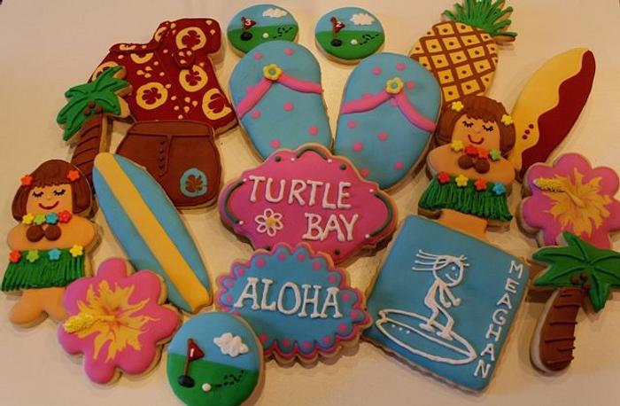 Hawaiian themed cookies