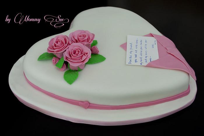 Anniversary Heart Shape Cake