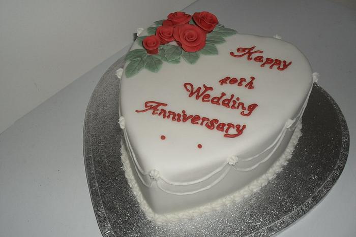 40th anniversary cake