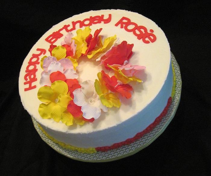 Luau Inspired Birthday Cake