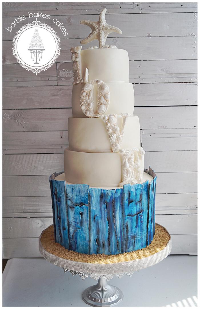 The Beach Wedding Cake