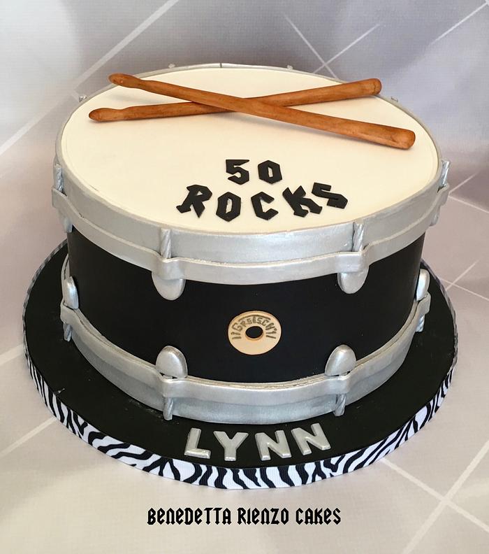 Drum cake 50 Rocks!