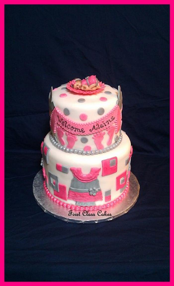 Girly Baby Shower Cake