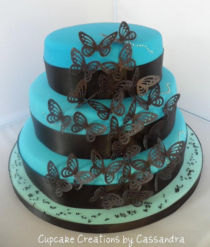 3 Tier Butterfly cake