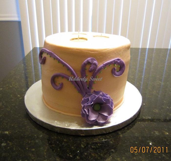 3 Wick Candle Cake