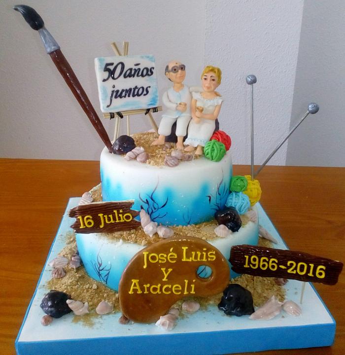 50TH ANNIVERSARY CAKE for JOSE LUIS Y ARACELI