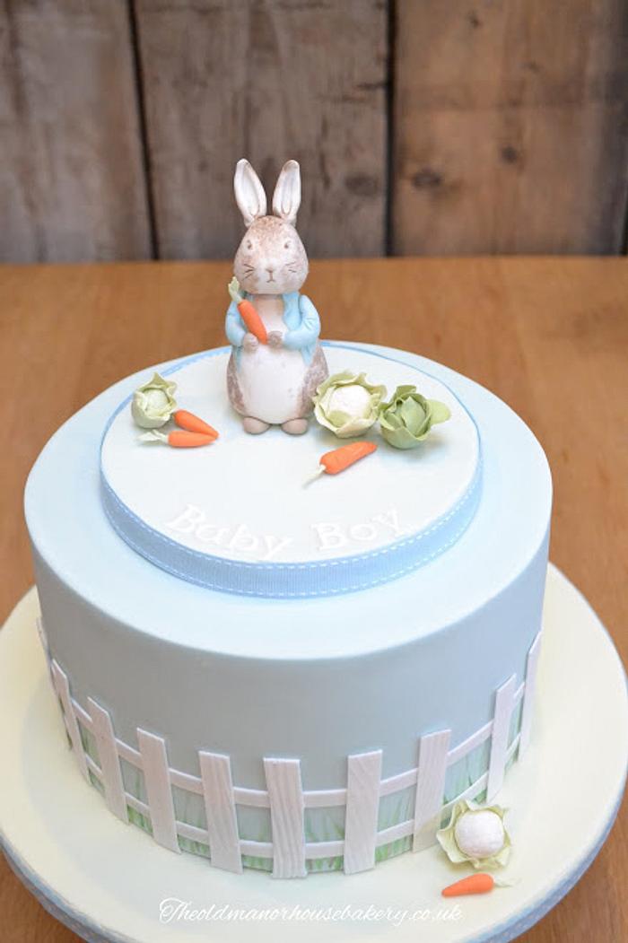 Peter Rabbit Baby Shower Cake