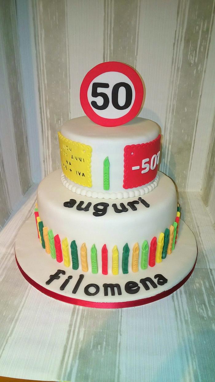 50 years birthday cake