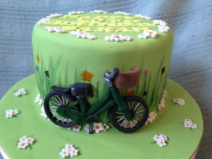 Bicycle Garden Cake