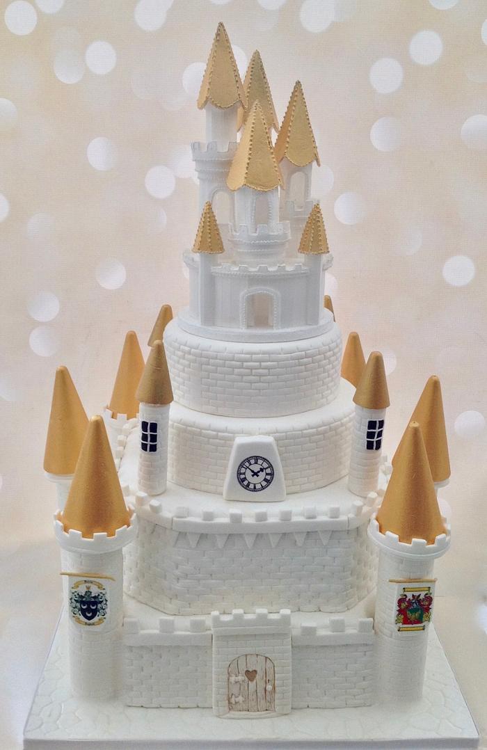 Medieval castle wedding cake