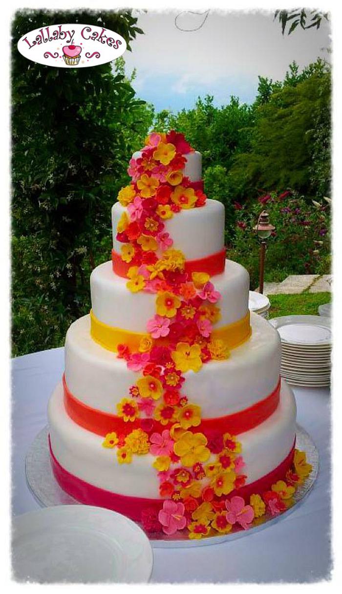 gipsy chic wedding cake