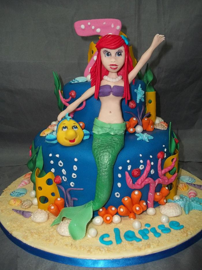 Ariel the mermaid cake