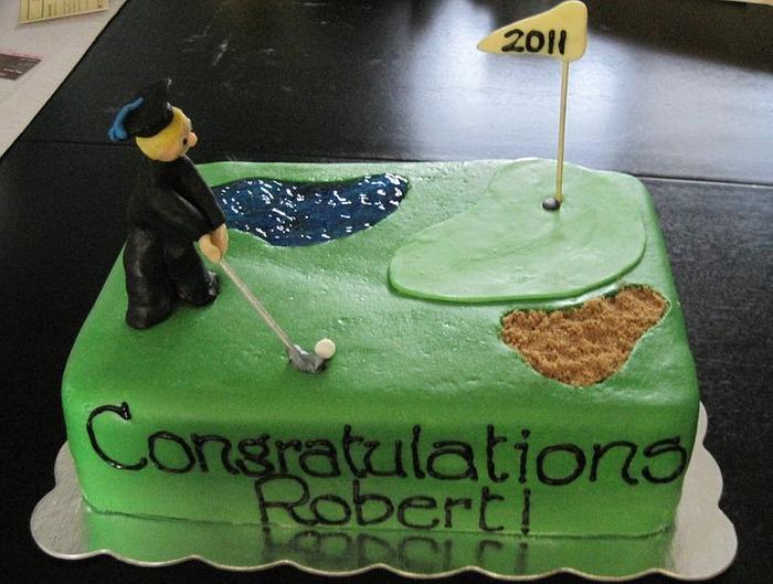 Golfing Grad Cake