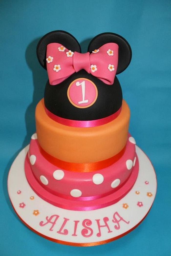 Minnie Mouse in Pink and Orange!