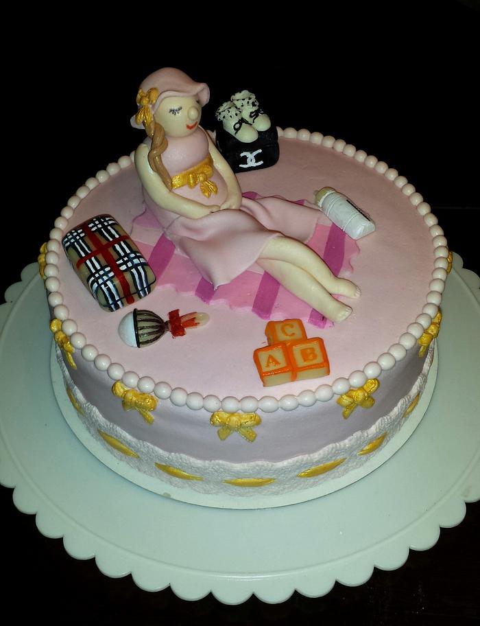 Fashionista Babyshower Cake