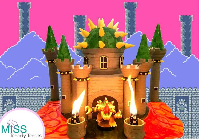 HOW TO MAKE A BOWSER'S CASTLE CAKE!